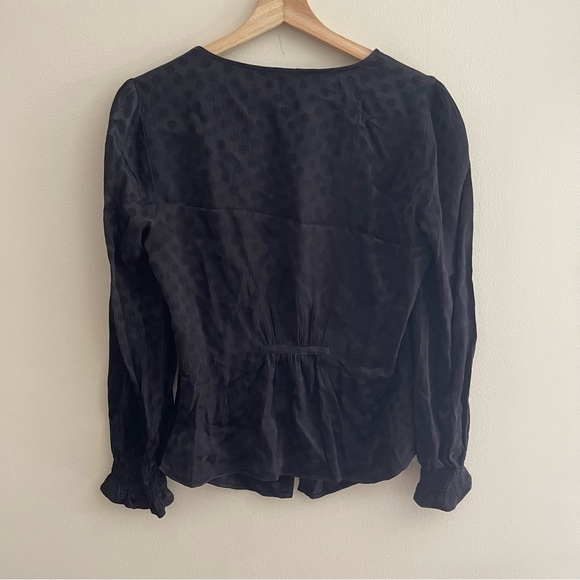 Madewell Smocked Sleeve Daylight Top in Woven Dot - Picture 8 of 11